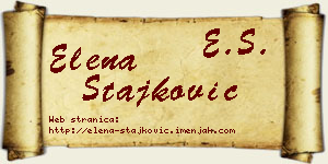 Elena Stajković vizit kartica